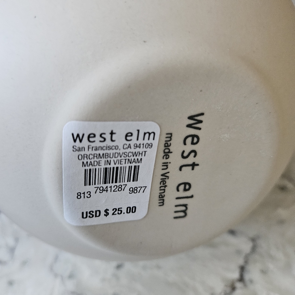 West Elm Organic Ceramic Taupe Bud Vase - Picture 7 of 8